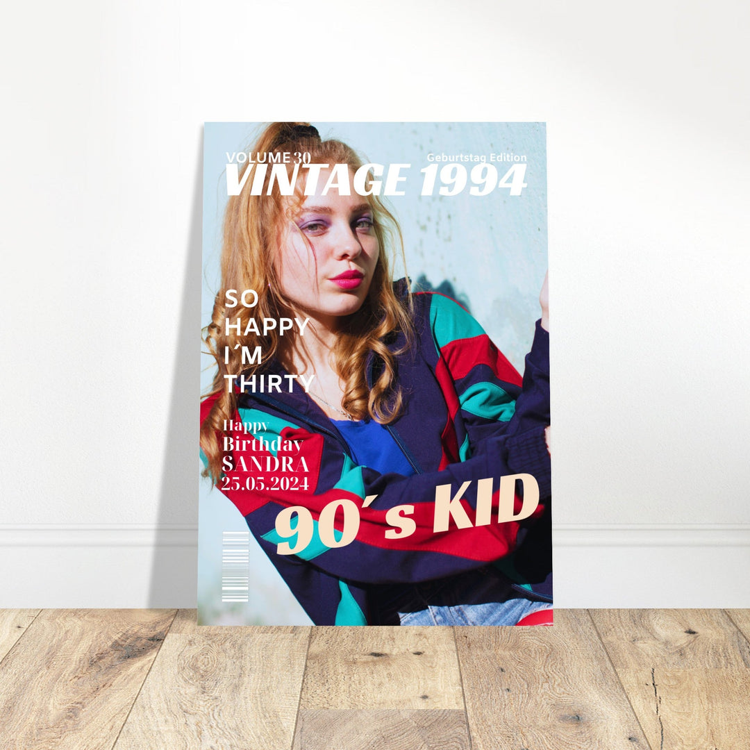 Personalisiertes Geburtstag Poster Magazin-Cover Retro - ymemos