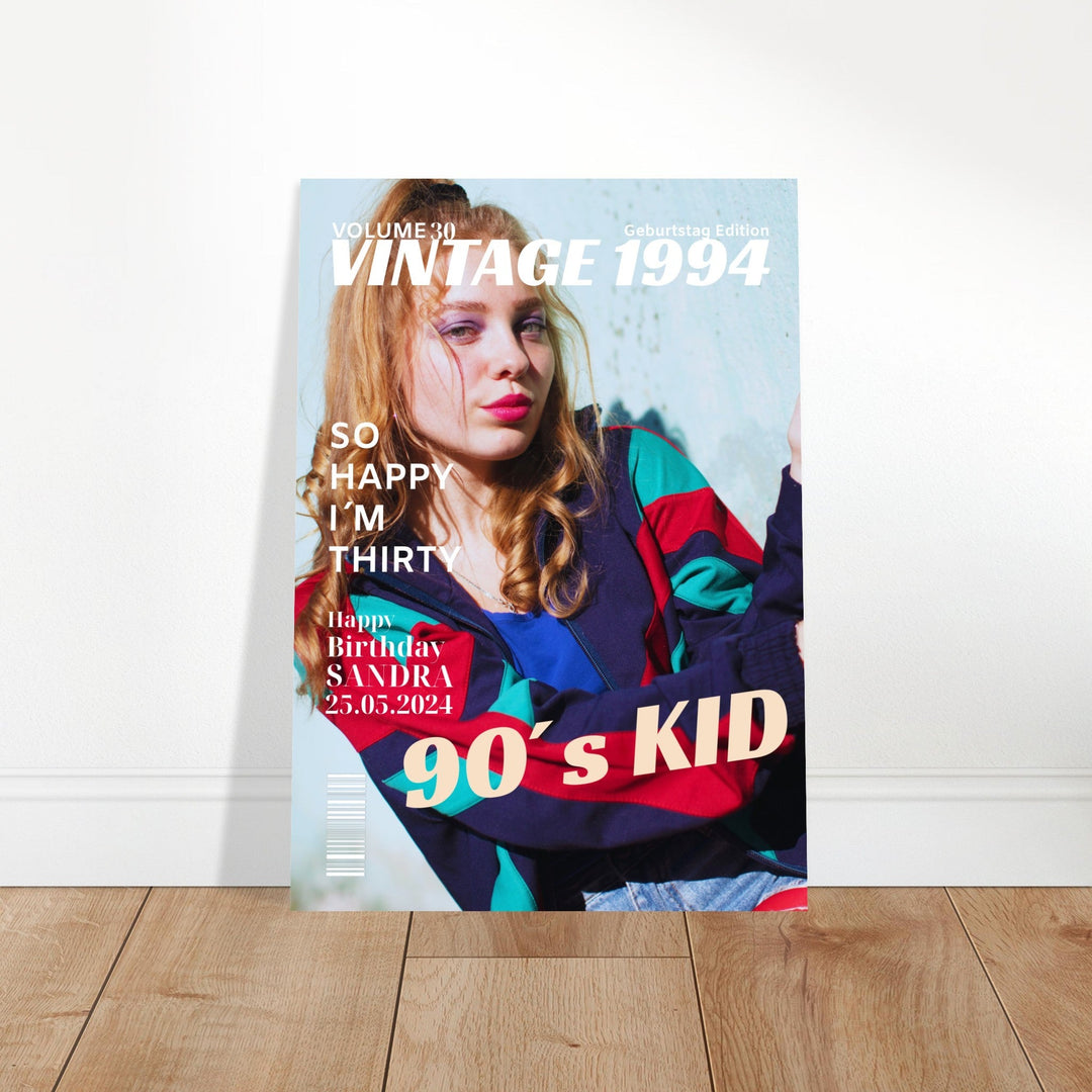 Personalisiertes Geburtstag Poster Magazin-Cover Retro - ymemos