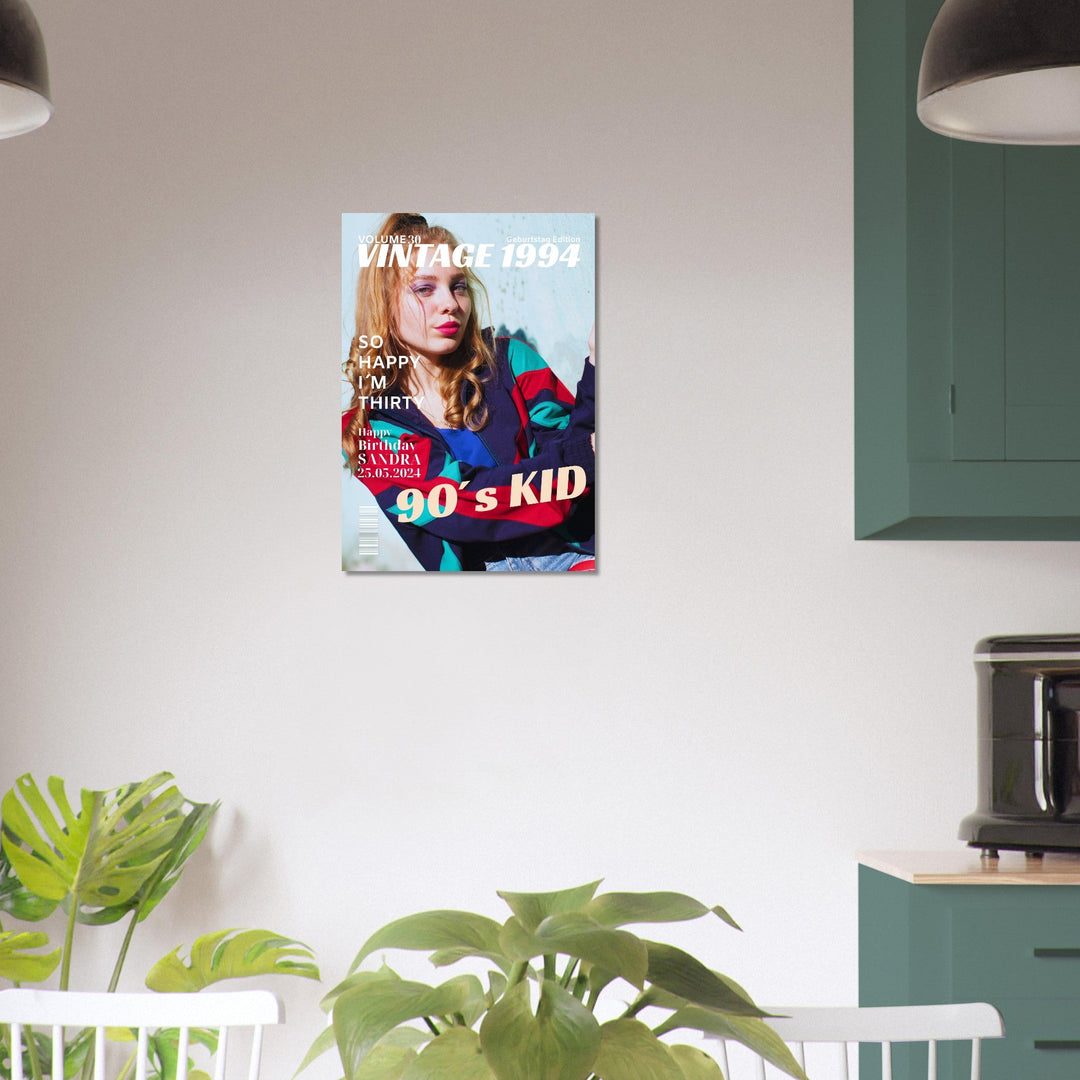 Personalisiertes Geburtstag Poster Magazin-Cover Retro - ymemos