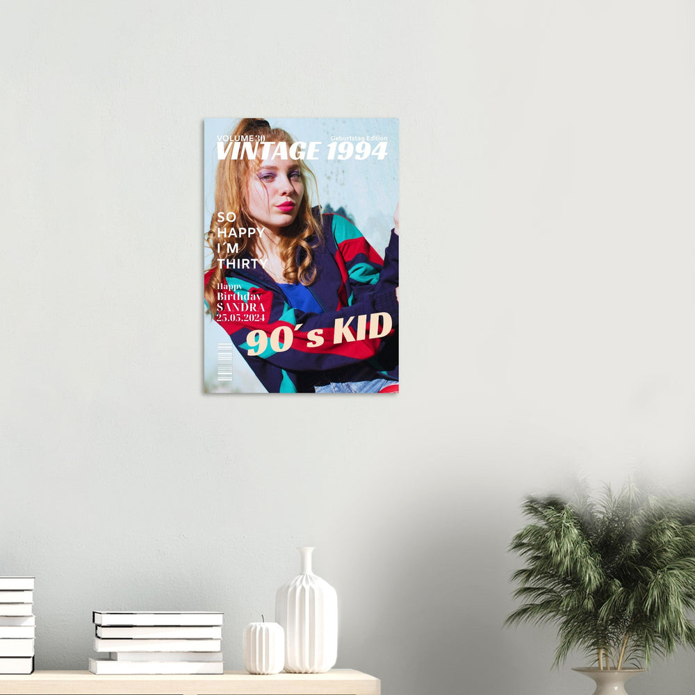 Personalisiertes Geburtstag Poster Magazin-Cover Retro - ymemos